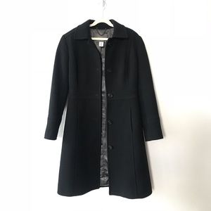 J.Crew Black Lady Day Coat with Thinsulate